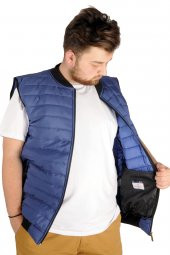 Mode XL Büyük Beden Erkek Yelek College Bold Pilot 21669 İndigo - 2