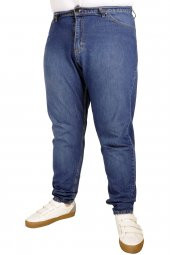 Mode XL Büyük Beden Erkek Pantolon Kot 5Cep Vertical Lycra 21915 Lacivert - 1
