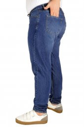 Mode XL Büyük Beden Erkek Pantolon Kot 5Cep Vertical Lycra 21915 Lacivert - 2