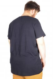 Mode XL Büyük Beden Tshirt Bisiklet Yaka NewYork 21174 Lacivert - 2