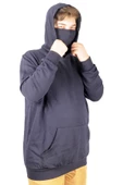 Mode XL Büyük Beden Erkek Sweatshirt Arm Mask 21505 Lacivert thumbnail 1