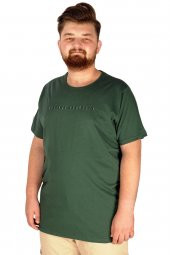 Mode XL Büyük Beden Tshirt Bisiklet Yaka GFR Great 21181 Nefti - 1