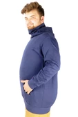Mode XL Büyük Beden Erkek Sweatshirt Arm Mask 21505 İndigo thumbnail 7