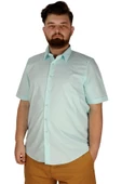 Mode XL Büyük Beden Erkek No Pocket Lycra Poplin 20353 Mint Yeşili thumbnail 5