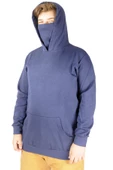Mode XL Büyük Beden Erkek Sweatshirt Arm Mask 21505 İndigo thumbnail 5