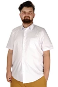 Mode XL Büyük Beden Erkek Klasik Gömlek Likralı 20352 Beyaz thumbnail 3