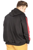 Mode XL Büyük Beden Erkek Sweatshirt Arm Strap 21503 Siyah - 8
