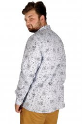 Mode XL Erkek Keten Likralı Gömlek Cepli Katlama Kol 20395 Mavi - 3