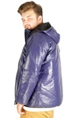 Mode XL Büyük Beden Erkek Mont Kapşon Basic 21034 Lacivert - 6
