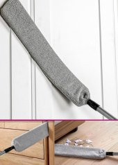 TOZ ALMA APARATI - Sihirli Mikrofiber Başlıklı Girintili Yüzey Dip Köşe Raf Temizleme Mopu - 1