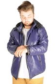 Mode XL Büyük Beden Erkek Mont Kapşon Basic 21034 Lacivert - 1