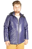 Mode XL Büyük Beden Erkek Mont Kapşon Basic 21034 Lacivert - 4