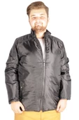 Mode XL Büyük Beden Erkek Mont Basic Wind 21043 Siyah - 4