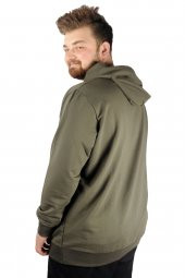 Mode XL Büyük Beden Eşofman Üstü 2ip Basic 20569 Haki thumbnail 3