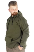 Mode XL Erkek Sweatshirt Kapşonlu Pocket Basic 20562 Haki thumbnail 9