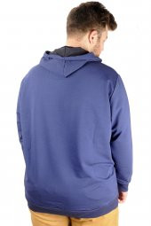 Mode XL Büyük Beden Eşofman Üstü 2ip Basic 20569 İndigo thumbnail 2