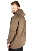 Mode XL Erkek Sweatshirt Kapşonlu Pocket Basic 20562 Haki thumbnail 3