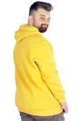 Mode XL Erkek Sweatshirt Kapşonlu Pocket Basic 20562 Hardal thumbnail 6