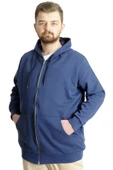 Mode XL Erkek Hırka Kapson Fermuarlı Steel Interlock 21600 Indigo - 5