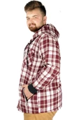 Mode XL Erkek Sweat Fermuarlı Kapak Cep Oduncu 21571 Mürdüm - 3