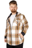 Mode XL Erkek Sweat Fermuarlı Kapak Cep Oduncu 21571 Kahverengi - 1