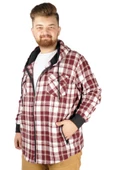 Mode XL Erkek Sweat Fermuarlı Kapak Cep Oduncu 21571 Mürdüm - 4