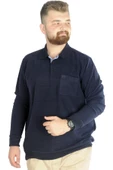 Mode XL Erkek Sweat Polo Cepli Selanik Basic 20441 Lacivert thumbnail 4