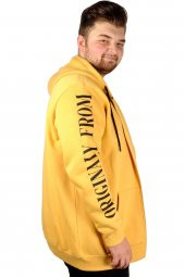 Mode XL Erkek Sweat Kapşonlu 1919NY 21516 Hardal - 2