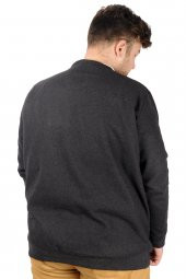 Mode XL Erkek Sweat Recycle Selanik V Yaka B21542 Antramelanj - 3