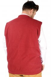 Mode XL Erkek Yelek Recycle Selanik Düğmeli B20521 Bordo - 3