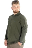 Mode XL Erkek Sweatshirt  Polo Vnz Selanik 20440 Haki thumbnail 5