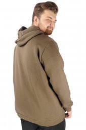 Mode XL Büyük Beden Erkek Sweat Kapşon Super 21512 Haki - 2