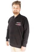Mode XL Erkek Sweat Polo Selanik Embroidered 20442 Siyah thumbnail 1