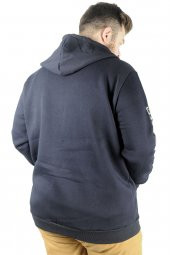 Mode XL Erkek Sweat Kapşonlu Cep Zippered Linexpected 21521 Lacivert - 4