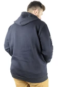 Mode XL Erkek Sweat Kapşonlu Cep Zippered Linexpected 21521 Lacivert - 8
