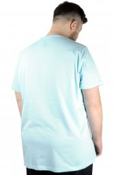 Mode XL Erkek T shirt Bis Yaka Mountain 22101 Mavi - 3