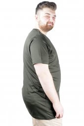 Mode XL Büyük Beden Erkek T shirt Bis Yaka End Zone 22105 Haki - 2