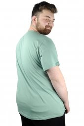 Mode XL Erkek T shirt Bis Yaka Smile 22107 Yeşil - 3