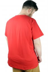Mode XL Erkek T shirt Bis Yaka Good Lover 22114 Kırmızı - 3