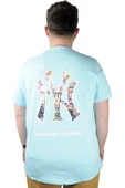 Mode XL Erkek T shirt Bis Yaka Yankees 22108 Mavi thumbnail 6