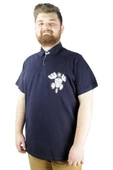 Mode XL Erkek T shirt Polo Skull 22304 Lacivert - 2