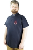 Mode XL Büyük Beden Erkek T shirt Polo MDX Club 22305 Lacivert - 1