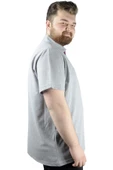 Mode XL Erkek T shirt Polo New York Throwback 22302 Gri Melanj - 5