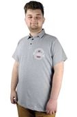 Mode XL Erkek T shirt Polo Florida 22303 Gri Melanj thumbnail 4