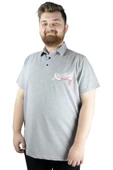 Mode XL Erkek T shirt Polo New York Throwback 22302 Gri Melanj - 4
