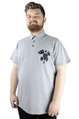 Mode XL Erkek T shirt Polo Skull 22304 Gri Melanj - 1