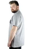 Mode XL Erkek T shirt Polo Skull 22304 Gri Melanj - 5