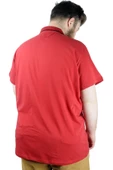 Mode XL Büyük Beden T shirt Polo Likralı Süprem Cepli 21558 Bordo thumbnail 7