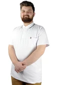 Mode XL Büyük Beden T shirt Polo Likralı Süprem Cepli 21558 Beyaz - 1