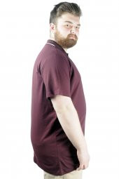 Mode XL Büyük Beden T shirt Polo Likralı Süprem Cepli 21558 Mürdüm - 2